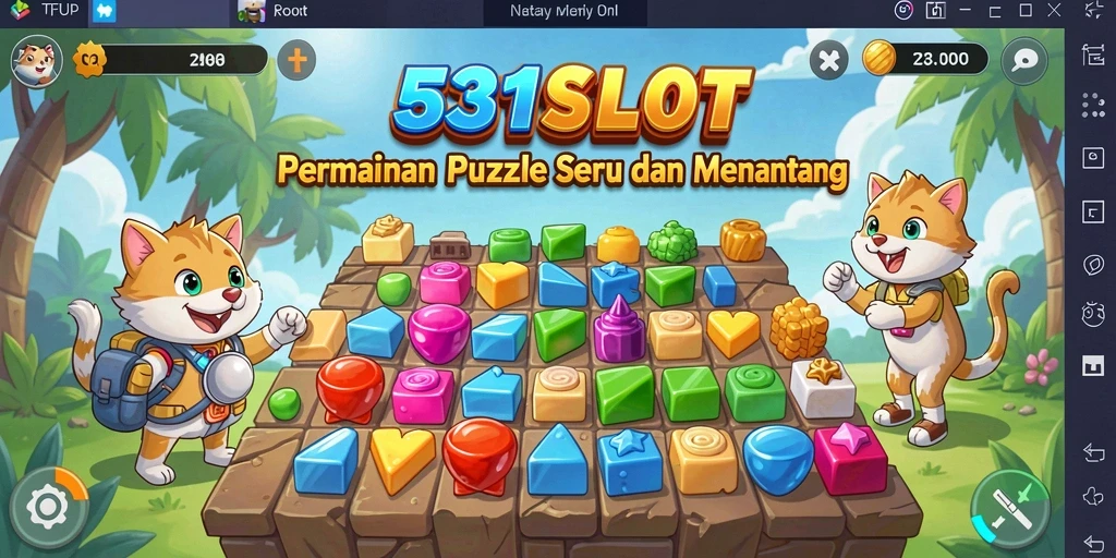 Tampilan gameplay seru 531SLOT dengan tantangan Puzzle.