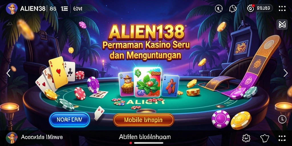 Tampilan menarik dari gameplay Kasino di ALIEN138.