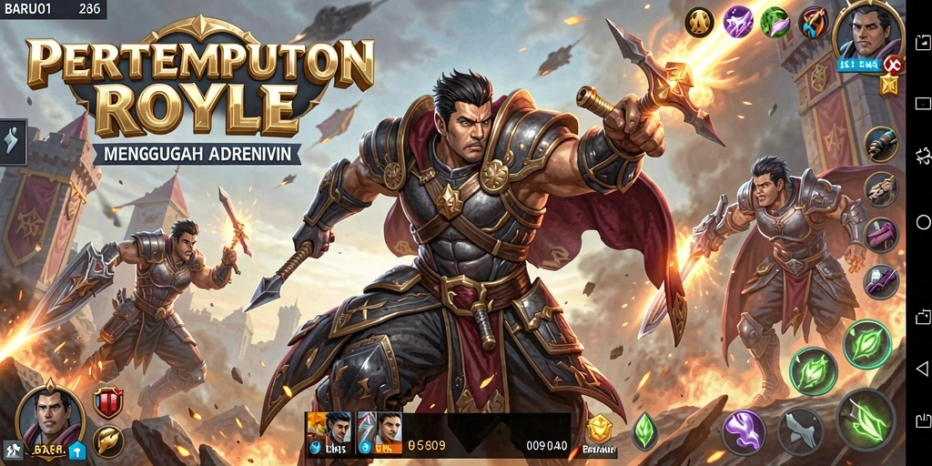 Tampilan seru gameplay BARU01 dengan aksi pertempuran intens.