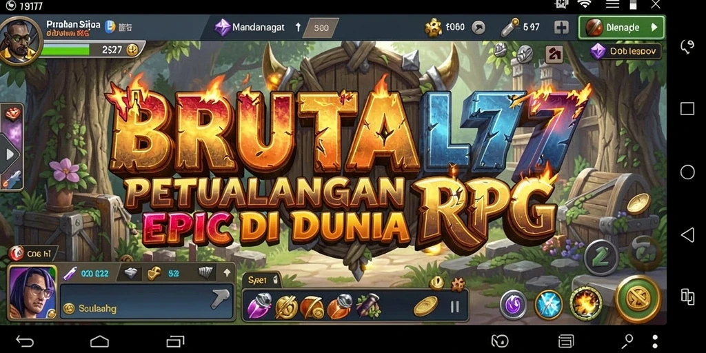 Tampilan gameplay menarik dari BRUTAL77 di dunia RPG yang dinamis.