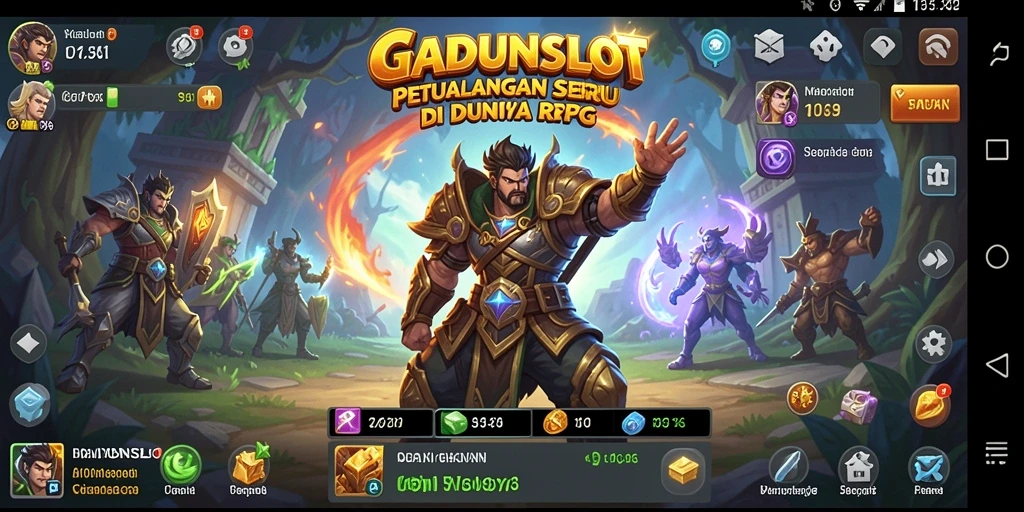 Tampilan gameplay RPG yang mendebarkan dari GADUNSLOT.
