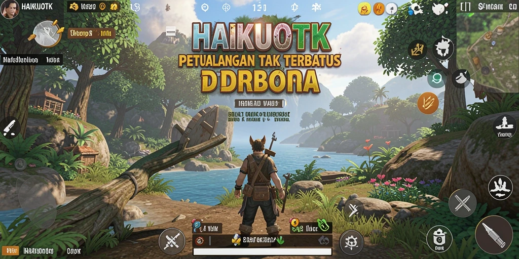 Tangkapan layar menunjukkan aksi seru dalam dunia terbuka HAIKUOTK.