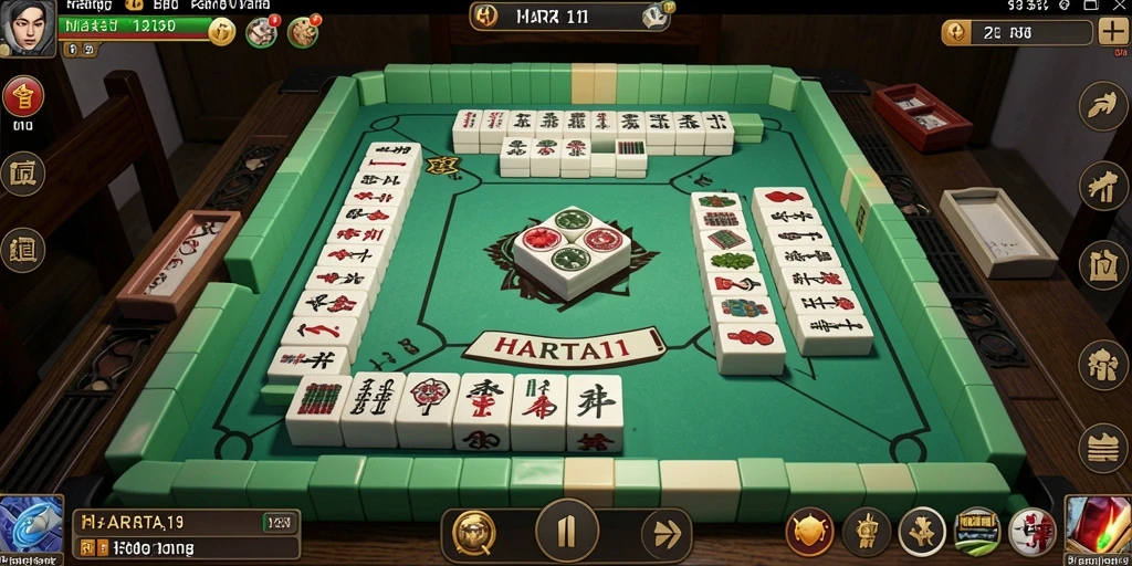 Tampilan gameplay menarik dari HARTA11 yang penuh tantangan Mahjong.
