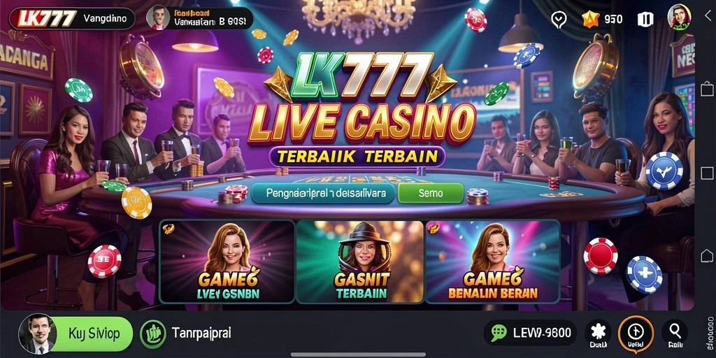 Tangkapan layar gameplay LK777 yang menunjukkan keseruan Live Casino.
