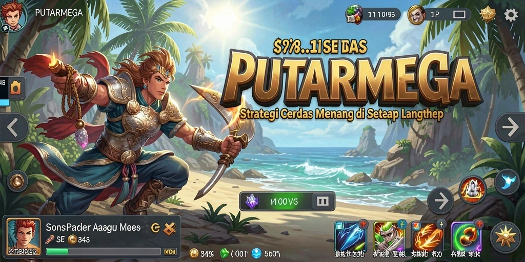 Tangkapan layar gameplay PUTARMEGA yang menampilkan taktik terbaik.