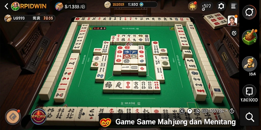 Screenshot RPIDWIN menampilkan aksi seru dalam permainan Mahjong.