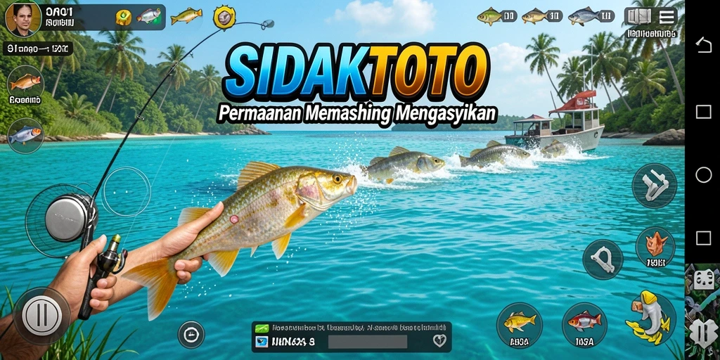 Tangkapan ikan berwarna-warni dalam gameplay SIDAKTOTO yang seru.