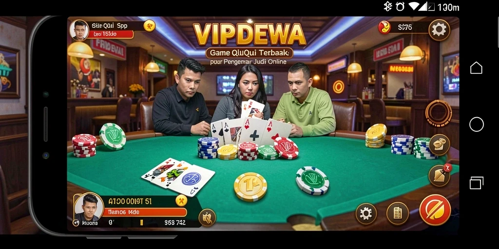 Tampilan gameplay QiuQiu yang seru dan interaktif.