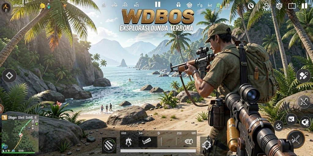 Tampilan gameplay WDBOS yang menampilkan eksplorasi dunia terbuka yang menarik.