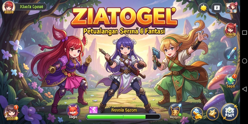 Screenshot ZIATOGEL menampilkan aksi seru dalam pertarungan karakter anime.